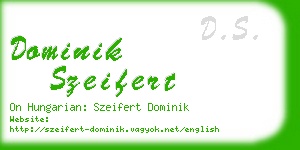 dominik szeifert business card